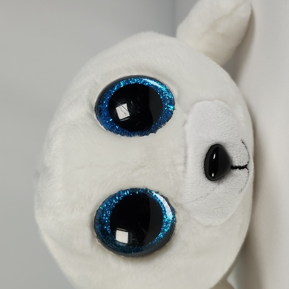 Vintage Ty Beanie Boo 'Icy' the White Seal (12 inch) Glitter Eye Version - Picture 8 of 16